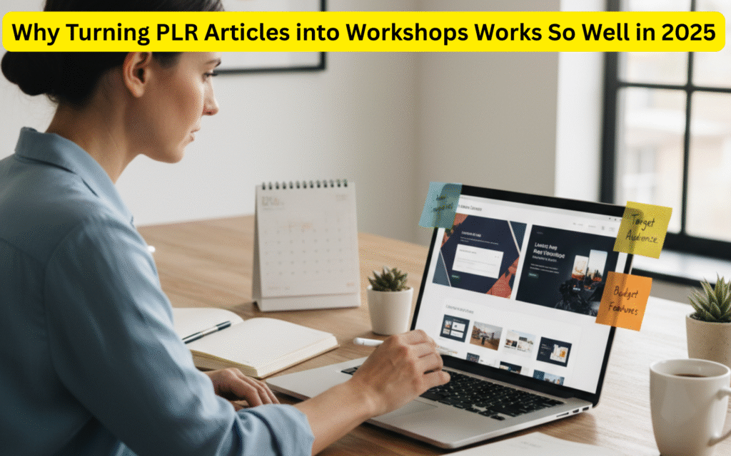 Why Turning PLR Articles into Workshops Works So Well in 2025