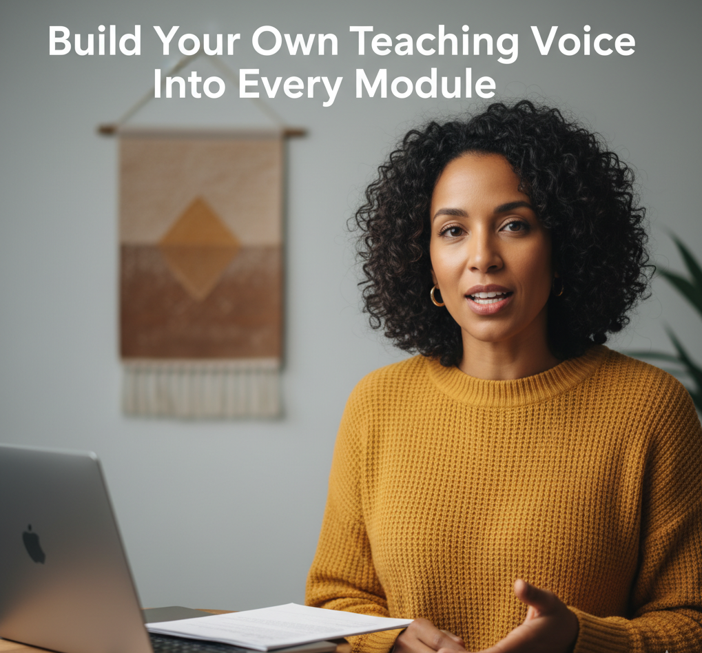 Build Your Own Teaching Voice Into Every Module