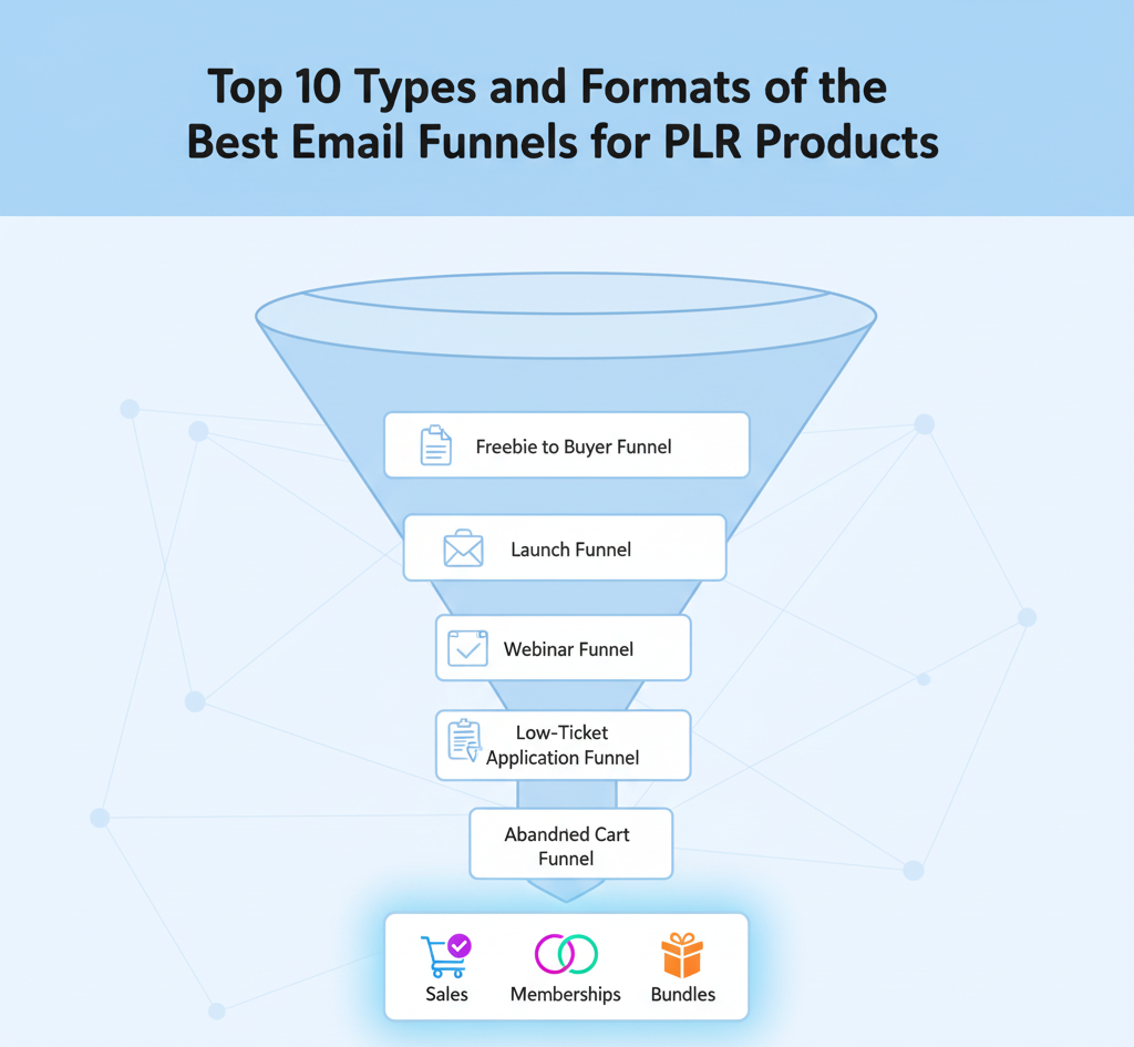 Top 10 Types and Formats of the Best Email Funnels for PLR Products