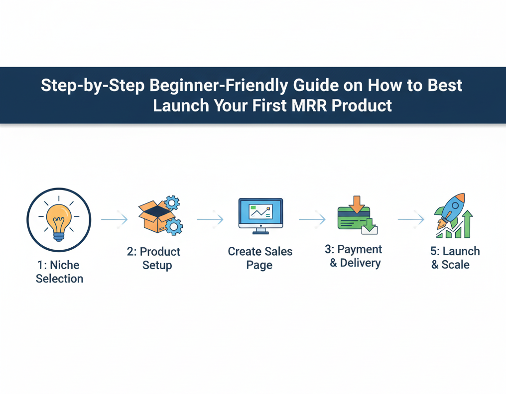 Step-by-Step Beginner-Friendly Guide on How to Best Launch Your First MRR Product