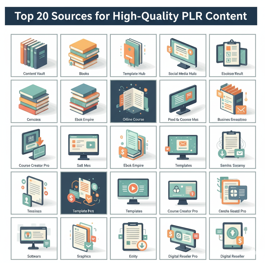 Top 20 Sources for High-Quality PLR Content That Sells