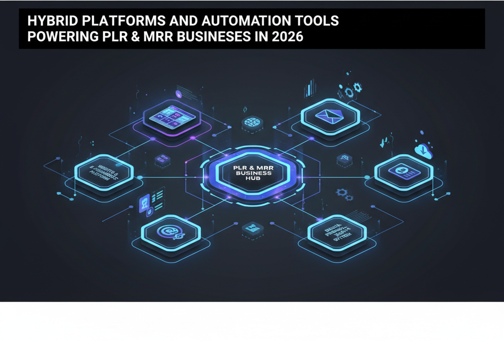 Hybrid platforms and automation tools powering PLR & MRR businesses