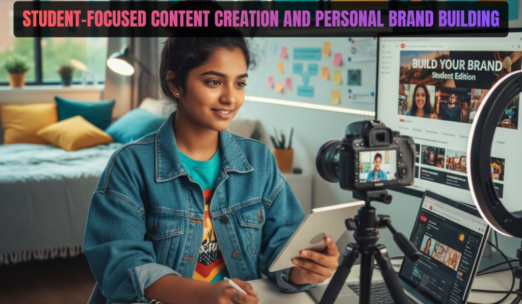 Student-focused content creation and personal brand building