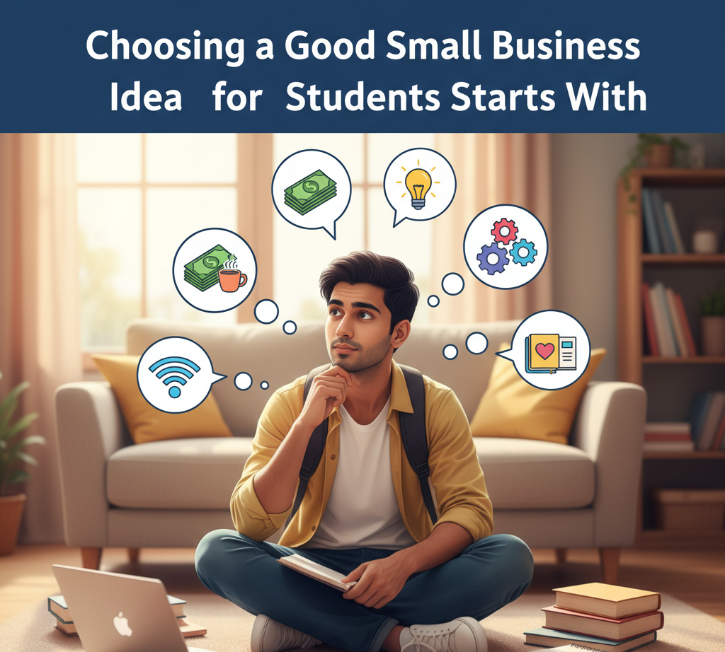 Choosing a good small business idea for students starts with
