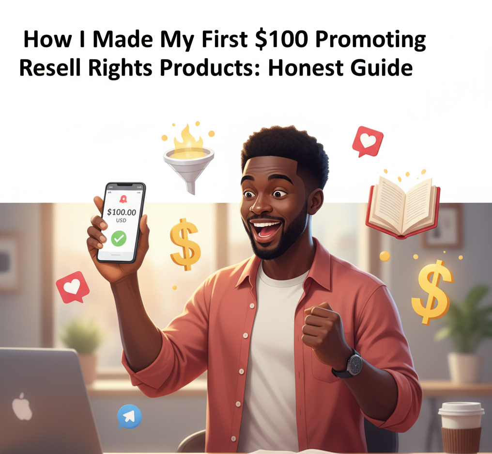 How I Made My First $100 Promoting Resell Rights Products