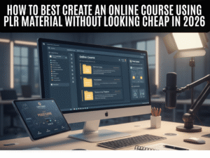 Read more about the article How to Best Create an Online Course Using PLR Material Without Looking Cheap in 2026