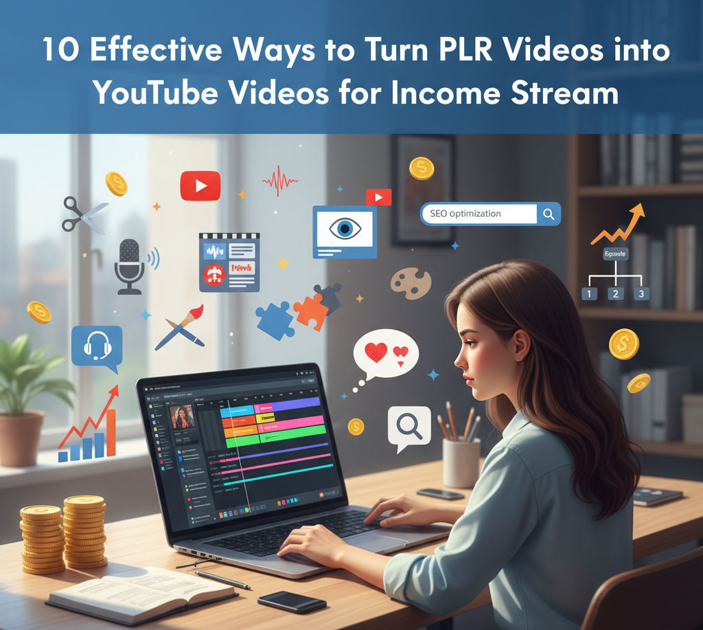 10 Effective Ways to Turn PLR Videos into YouTube Videos for Income Stream 2 Generated Image March 18 2026 11 29PM